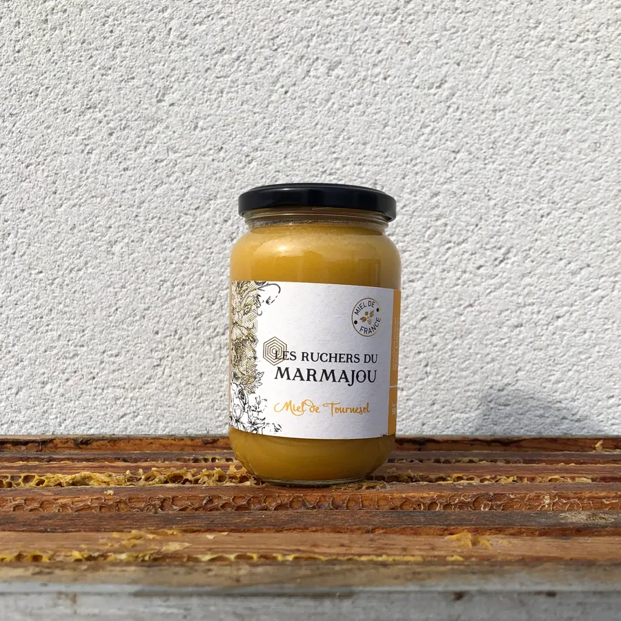 Pot de miel de tournesol des Ruchers du Marmajou, à la texture crémeuse